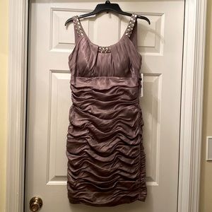Beautiful Mauve/sea glass color cocktail dress, Knee length.